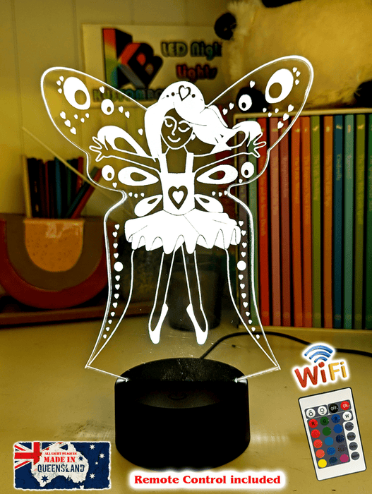 Fairy Princess Personalised Name 3D LED Night Light Lamp - KustomboxNight Lights & Ambient LightingKustomboxStandard