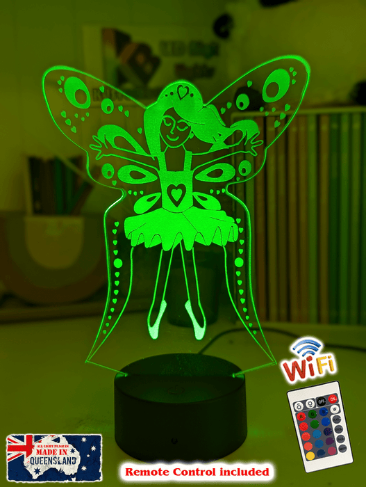 Fairy Princess Personalised Name 3D LED Night Light Lamp - KustomboxNight Lights & Ambient LightingKustomboxStandard