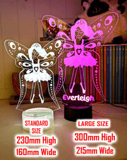 Fairy Princess Personalised Name 3D LED Night Light Lamp - KustomboxNight Lights & Ambient LightingKustomboxStandard