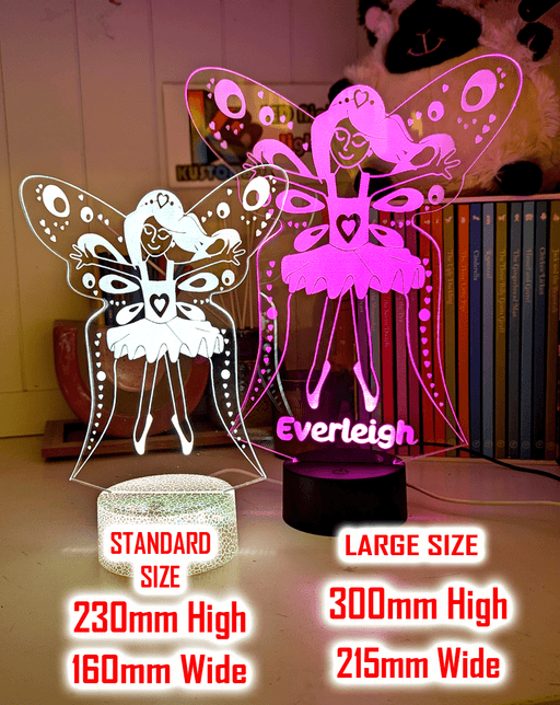 Fairy Princess Personalised Name 3D LED Night Light Lamp - KustomboxNight Lights & Ambient LightingKustomboxStandard