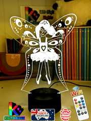 Fairy Princess Personalised Name 3D LED Night Light Lamp - KustomboxNight Lights & Ambient LightingKustomboxStandard