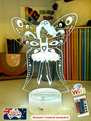 Fairy Princess Personalised Name 3D LED Night Light Lamp - KustomboxNight Lights & Ambient LightingKustomboxStandard
