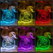Family Name Christmas Flowers Personalised Name Bauble Light Decoration - KustomboxNight Lights & Ambient LightingKustomboxBauble - Standard Size