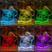 Family Name Christmas Sun Flower Personalised Bauble Light Decoration - KustomboxNight Lights & Ambient LightingKustomboxBauble - Standard Size