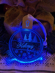 Family Name Christmas Tree Personalised Bauble Light Decoration - KustomboxNight Lights & Ambient LightingKustomboxBauble - Standard Size