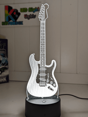Fender Electric Guitar 3D LED Night Light Lamp for Music Lovers, Bedroom & Man Cave - KustomboxNight Lights & Ambient LightingKustomboxStandard Size - No Name