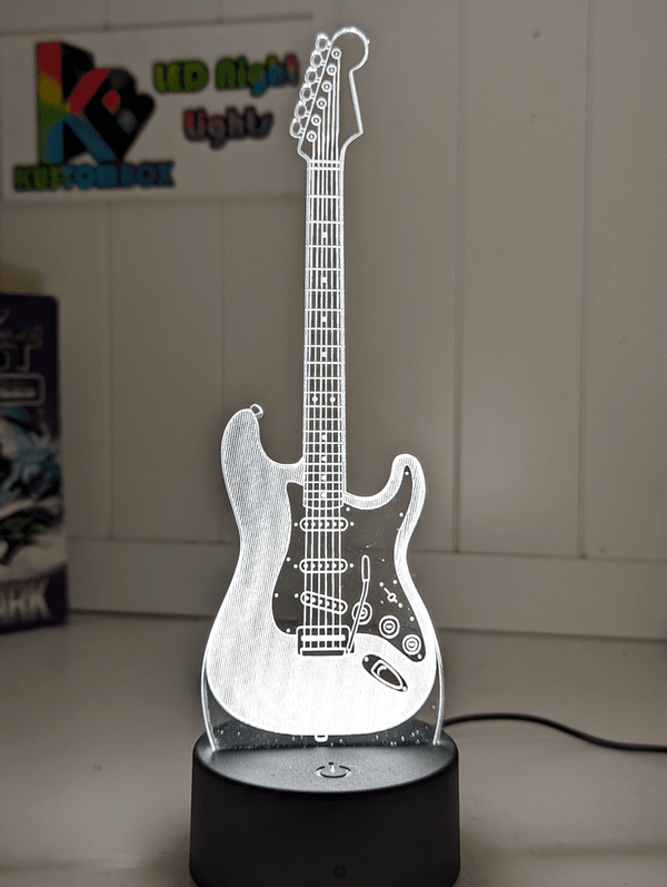 Fender Electric Guitar 3D LED Night Light Lamp for Music Lovers, Bedroom & Man Cave - KustomboxNight Lights & Ambient LightingKustomboxStandard Size - No Name