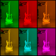 Fender Electric Guitar 3D LED Night Light Lamp for Music Lovers, Bedroom & Man Cave - KustomboxNight Lights & Ambient LightingKustomboxStandard Size - No Name