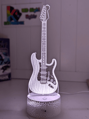 Fender Electric Guitar 3D LED Night Light Lamp for Music Lovers, Bedroom & Man Cave - KustomboxNight Lights & Ambient LightingKustomboxStandard Size - No Name