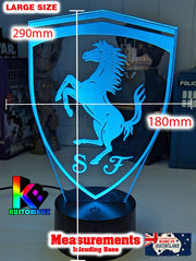 Ferrari Car Logo 3D LED Night Light Lamp Mancave Bar Light - KustomboxNight Lights & Ambient LightingKustomboxStandard No Name