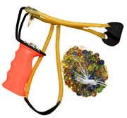 Fishing Burley Catapult Launcher with Ergonomic Grip & Spare Rubbers - KustomboxKustomboxOrange Handle Pack