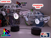 FORD ESCORT MK1 CAR PERSONALISED 3D LED NIGHT LIGHT MANCAVE BAR LIGHT - KustomboxNight Lights & Ambient LightingKustomboxStandard No Name