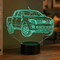 Ford Ranger XLS 2014–2015 3D LED Night Light - Custom Lamp - KustomboxNight Lights & Ambient LightingKustomboxStandard SizeBlack 16 Colours + Remote
