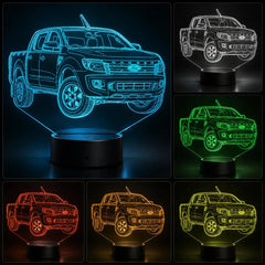 Ford Ranger XLS 2014–2015 3D LED Night Light - Custom Lamp - KustomboxNight Lights & Ambient LightingKustomboxStandard SizeBlack 16 Colours + Remote