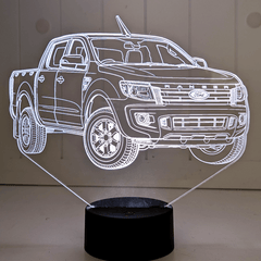 Ford Ranger XLS 2014–2015 3D LED Night Light - Custom Lamp - KustomboxNight Lights & Ambient LightingKustomboxStandard Size