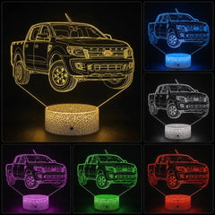 Ford Ranger XLS 2014–2015 3D LED Night Light - Custom Lamp - KustomboxNight Lights & Ambient LightingKustomboxStandard SizeBlack 16 Colours + Remote