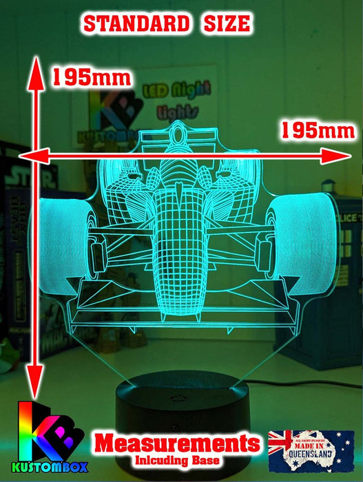 Formula F1 Racing Car 3D - LED Night Light 7 Colours + Remote Control - KustomboxNight Lights & Ambient LightingKustomboxStandard Size