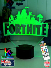 Fortnite Game Logo 3D LED Night Light Lamp for Gamers Room - KustomboxNight Lights & Ambient LightingKustomboxStandard Size 220mm High - No Name