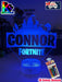 Fortnite Personalised Name Gamer Room Light 3D LED Night Light Lamp - KustomboxNight Lights & Ambient LightingKustomboxStandard Size 220mm HighBlack Base