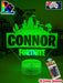 Fortnite Personalised Name Gamer Room Light 3D LED Night Light Lamp - KustomboxNight Lights & Ambient LightingKustomboxStandard Size 220mm HighBlack Base
