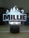 Fortnite Personalised Name Gamer Room Light 3D LED Night Light Lamp - KustomboxNight Lights & Ambient LightingKustomboxStandard Size 220mm HighBlack Base