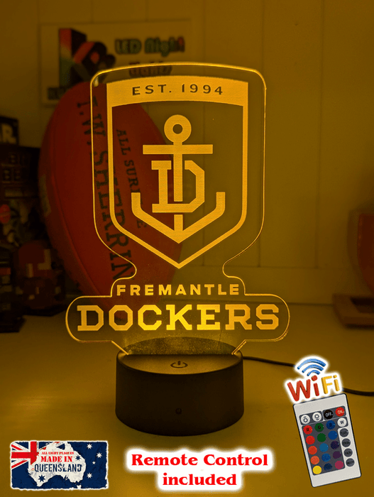 FREEMANTLE DOCKERS Australian Football Club 3D LED Night Light - KustomboxNight Lights & Ambient LightingKustomboxStandard Size