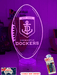 Freemantle Dockers Australian Football Club 3D LED Night Light - KustomboxNight Lights & Ambient LightingKustomboxStandard Size
