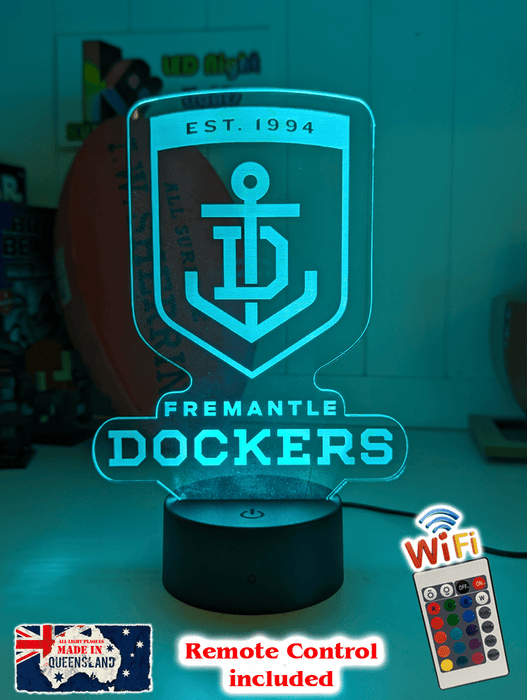FREEMANTLE DOCKERS Australian Football Club 3D LED Night Light - KustomboxNight Lights & Ambient LightingKustomboxStandard Size