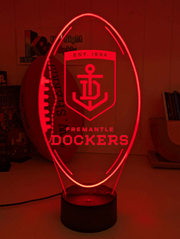 Fremantle dockers 3D LED night lamp in gift box – perfect personalised AFL fan gift.