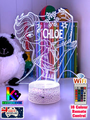 Frozen Elsa Personalised Name 3D LED Night Light Childrens Lamp - KustomboxNight Lights & Ambient LightingKustomboxStandard Size - No Name