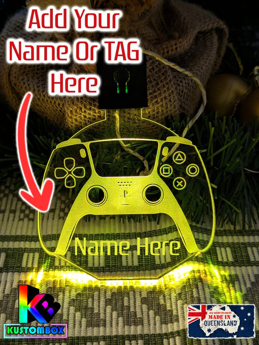 Gaming Controller Personalised Bauble Decoration 3D Light Ups - KustomboxNight Lights & Ambient LightingKustomboxBauble - Standard Size