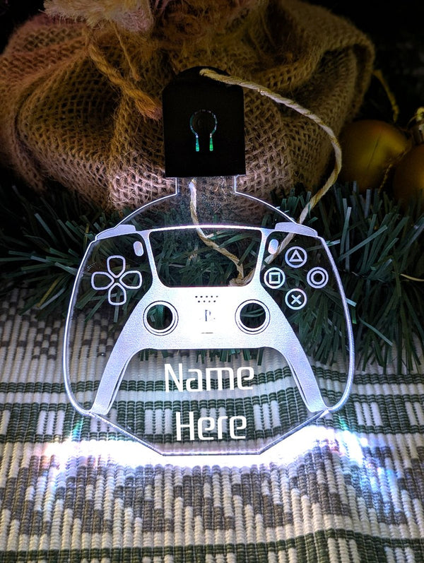 Gaming Controller Personalised Bauble Decoration 3D Light Ups - KustomboxNight Lights & Ambient LightingKustomboxBauble - Standard Size