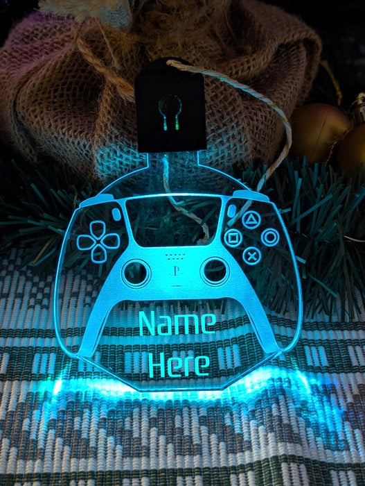 Gaming Controller Personalised Bauble Decoration 3D Light Ups - KustomboxNight Lights & Ambient LightingKustomboxBauble - Standard Size