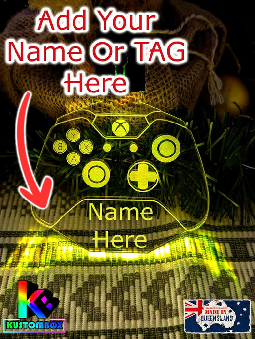 Gaming Controller Personalised Bauble Decoration 3D Light Ups - KustomboxNight Lights & Ambient LightingKustomboxBauble - Standard Size