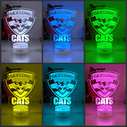  Geelong Cats 3D LED lamp with custom name and 16-colour glow.