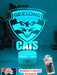Geelong Cats Australian Football Club 3D LED Night Light Lamp - KustomboxNight Lights & Ambient LightingKustomboxStandard Size
