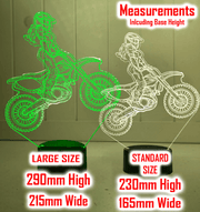 Girl Motocross Dirt Bike Rider Custom Name 3D LED Night Light - KustomboxNight Lights & Ambient LightingKustomboxLarge Size
