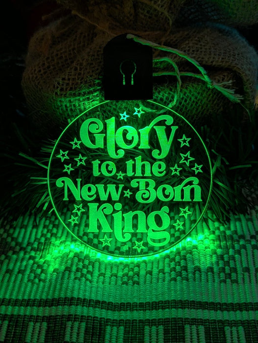 Glory to the New Born King Christmas Bauble 3d LED Night Light Decoration - KustomboxNight Lights & Ambient LightingKustomboxBauble - Standard Size