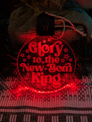 Glory to the New Born King Christmas Bauble 3d LED Night Light Decoration - KustomboxNight Lights & Ambient LightingKustomboxBauble - Standard Size