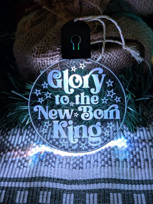 Glory to the New Born King Christmas Bauble 3d LED Night Light Decoration - KustomboxNight Lights & Ambient LightingKustomboxBauble - Standard Size