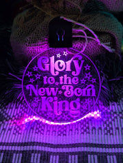 Glory to the New Born King Christmas Bauble 3d LED Night Light Decoration - KustomboxNight Lights & Ambient LightingKustomboxBauble - Standard Size