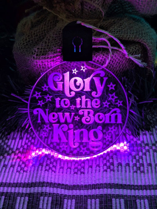 Glory to the New Born King Christmas Bauble 3d LED Night Light Decoration - KustomboxNight Lights & Ambient LightingKustomboxBauble - Standard Size