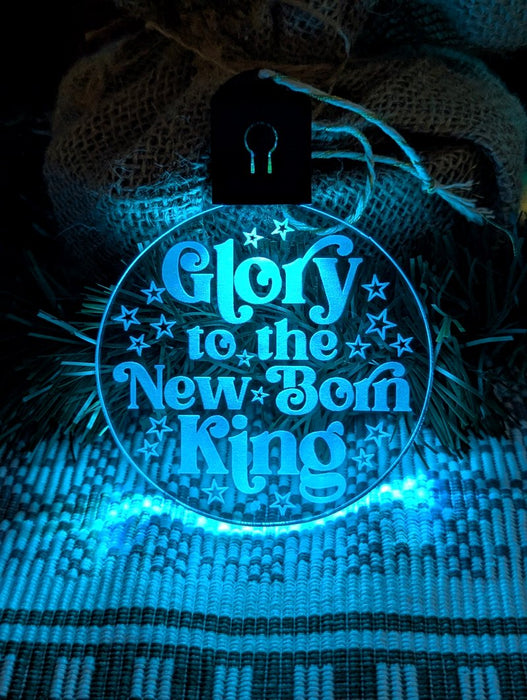 Glory to the New Born King Christmas Bauble 3d LED Night Light Decoration - KustomboxNight Lights & Ambient LightingKustomboxBauble - Standard Size