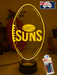 GOLD COAST SUNS Australian Football Club 3D LED Night Light - KustomboxNight Lights & Ambient LightingKustomboxStandard Size