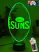 GOLD COAST SUNS Australian Football Club 3D LED Night Light - KustomboxNight Lights & Ambient LightingKustomboxStandard Size
