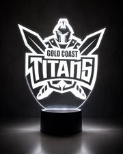 Gold Coast Titans 3D LED Night Light Personalised Name Lamp 16 Colour Remote - KustomboxNight Lights & Ambient LightingKustomboxStandard Size
