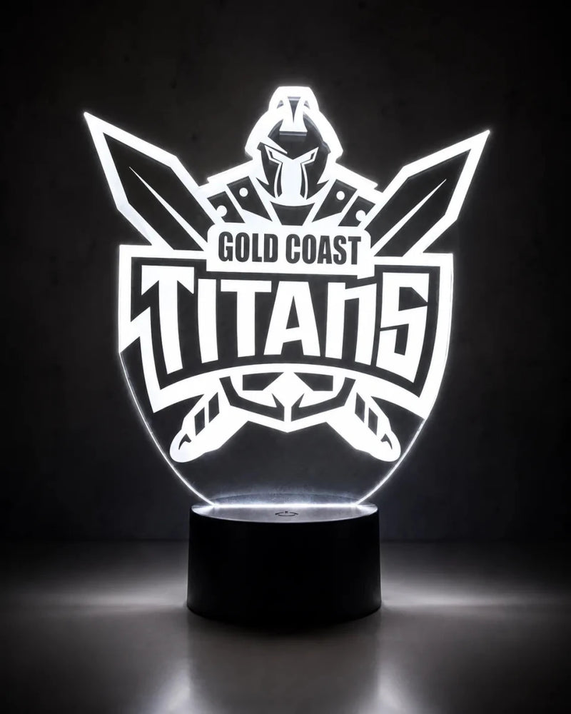 Gold Coast Titans 3D LED Night Light Personalised Name Lamp 16 Colour Remote - KustomboxNight Lights & Ambient LightingKustomboxStandard Size
