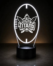 Gold Coast Titans Personalised Ball Shaped 3D LED Night Light original logo Lamp - KustomboxNight Lights & Ambient LightingKustomboxStandard Size