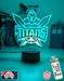 GOLD COAST TITANS Rugby League Football Club LED Night Light - KustomboxNight Lights & Ambient LightingKustomboxStandard Size
