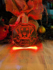 Golden Retriever Dog Personalised Name Christmas Light Bauble Decoration - KustomboxNight Lights & Ambient LightingKustomboxBauble - Standard Size